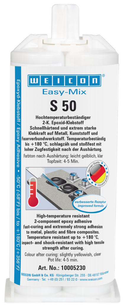 Easy-Mix S 50 | Lepidlo z epoxidovej živice odolné voči vysokým teplotám na rýchle opravy a údržbu