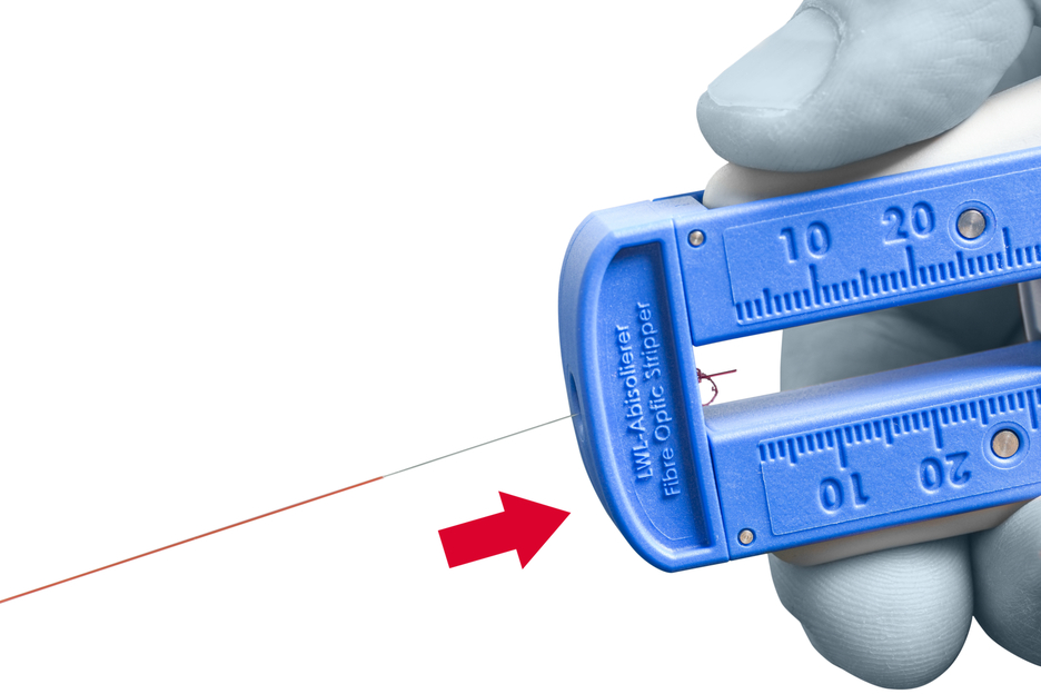 LWL Optic Stripper S | zum Abisolieren von Glasfaserkabel Ø 0,125 mm