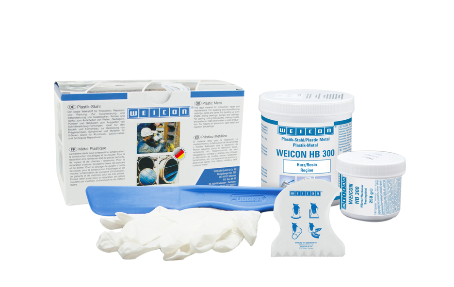 WEICON HB 300 | systém epoxidovej živice, odolný vysokým teplotám, plnený oceľou na opravy a tvarovanie