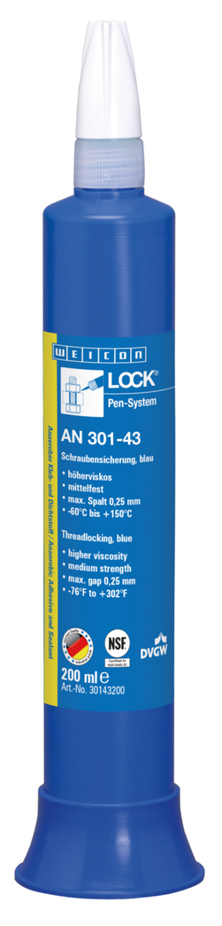 WEICONLOCK® AN 301-43 zaistenie skrutiek | stredná pevnosť, so schválením na pitnú vodu
