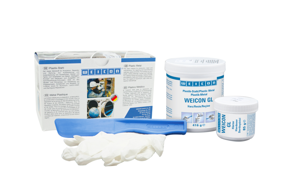 WEICON GL | minerálne plnený systém epoxidovej živice na ochranu proti opotrebovaniu, rýchle vytvrdzovanie
