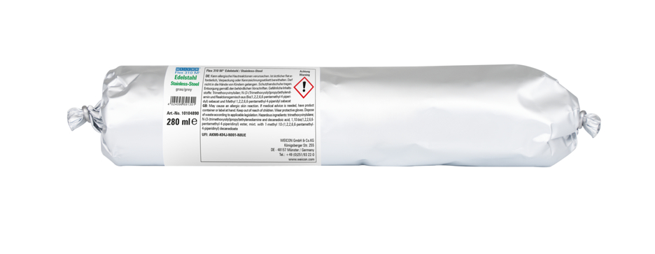 Flex 310 M® Nerez | lepidlo a tmel s veľmi vysokou počiatočnou priľnavosťou v kovovom vzhľade na báze MS-polymérov