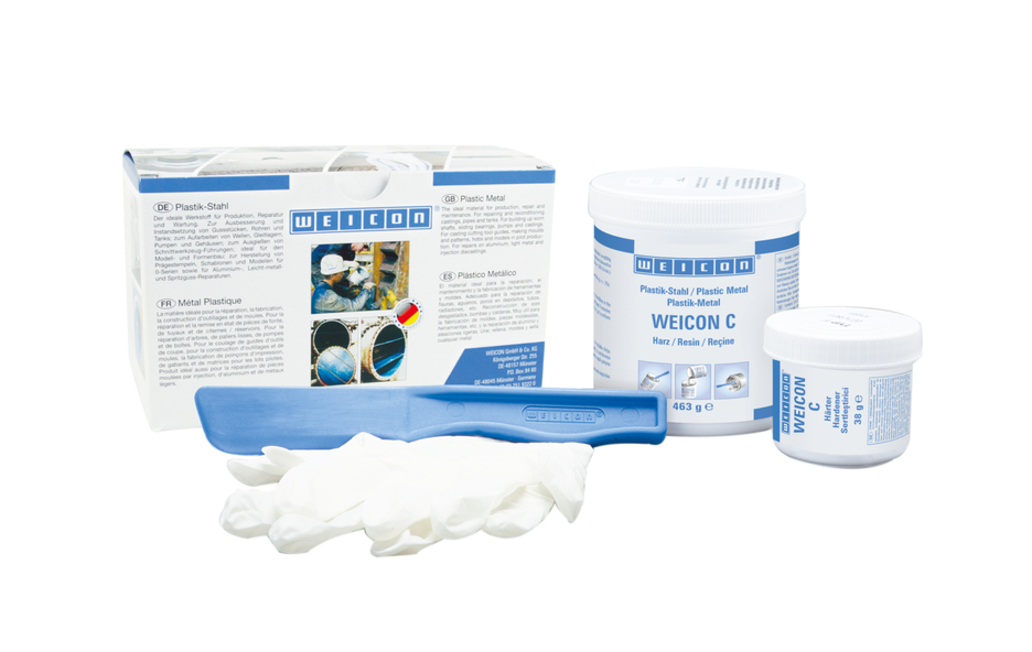 WEICON C | systém epoxidovej živice plnený hliníkom na opravy a tvarovanie
