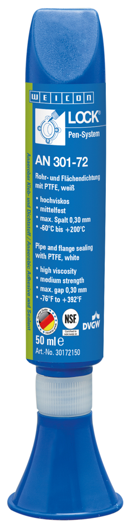 WEICONLOCK® AN 301-72 tesnenie rúrkových závitov a plošné tesnenie | s PTFE, stredná pevnosť, odolná proti vysokým teplotám