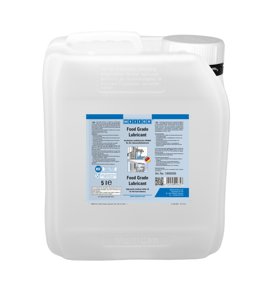 Food Grade Lubricant | mazací a ošetrujúci olej pre potravinársky sektor NSF H1