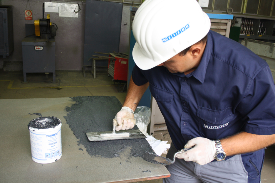WEICON WP | systém epoxidovej živice plnený keramikou na ochranu proti opotrebovaniu