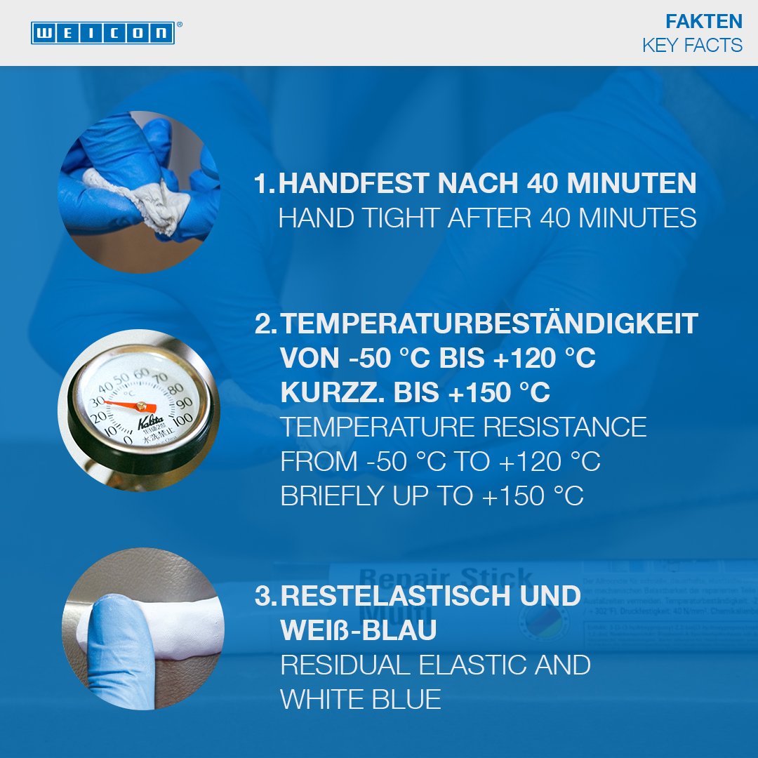 Opraná tyčinka Plast | Opravný tmel so schválením pre pitnú vodu