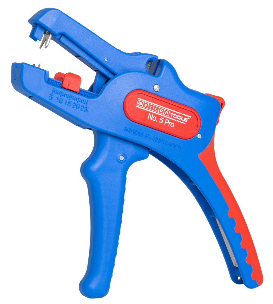 Odizolovacie kliešte No. 5 PRO | pre všetky bežné flexibilné a pevné vodič, pracovný rozsah 0,2 - 16,0 mm². Odizolovacie kliešte No. 5 PRO | pre všetky bežné flexibilné a pevné vodič, pracovný rozsah 0,2 - 16,0 mm².