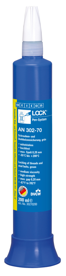 WEICONLOCK® AN 302-70 zaistenie skrutiek a čapov | vysoká pevnosť, stredná viskozita, schválenie na pitnú vodu