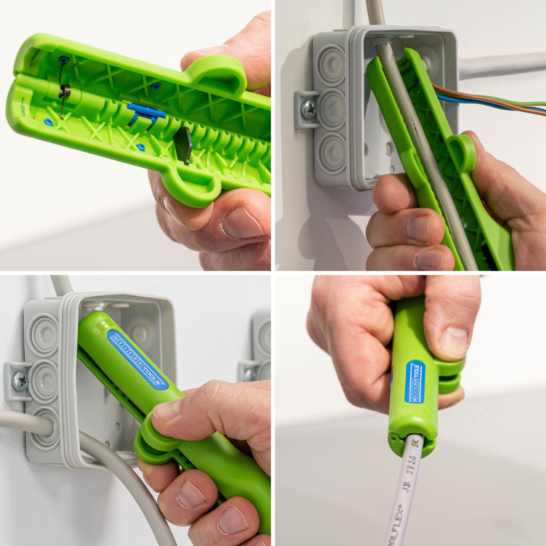 Round Cable Stripper No. 13 Green Line | Odizolovacie náradie je vyrobené až z 97 % z obnoviteľných surovín I na odizolovanie všetkých bežných kruhových káblov I pracovný rozsah Ø 6,0 - 13,0 mm