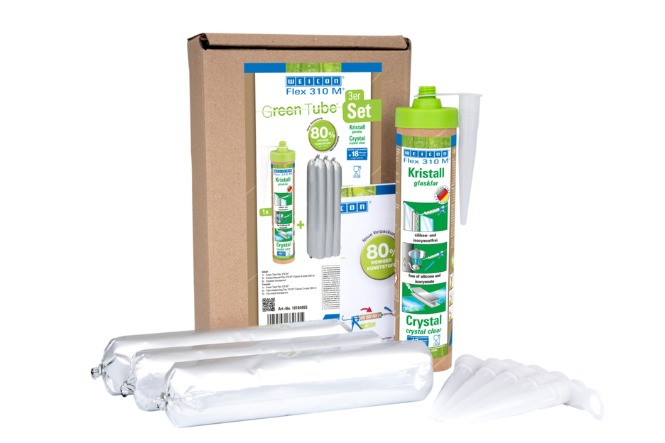 Flex 310 M® Crystal | elastické lepidlo na báze MS-polyméru v tlakovom balení pre prácu bez únavy