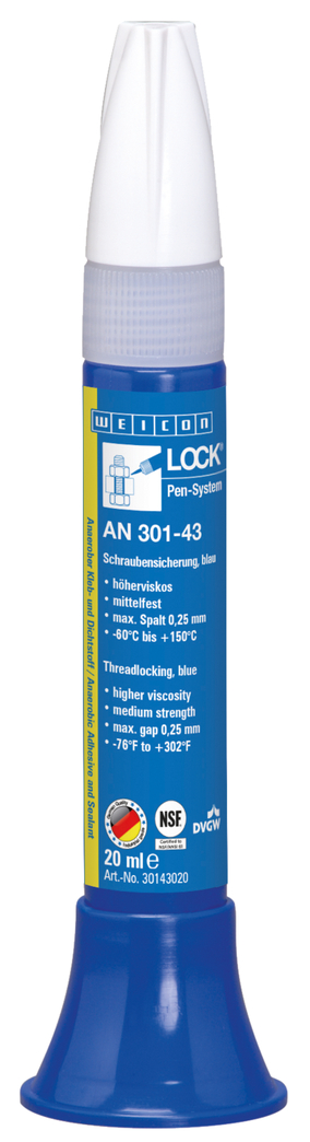 WEICONLOCK® AN 301-43 zaistenie skrutiek | stredná pevnosť, so schválením na pitnú vodu