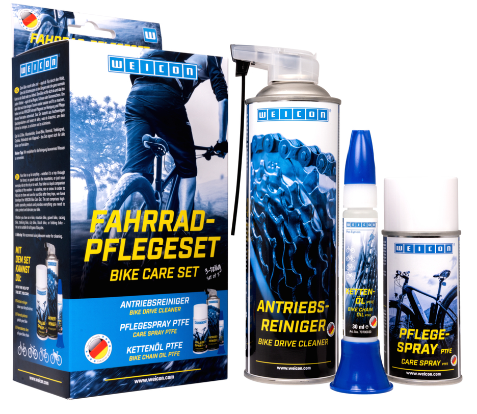 Súprava na ošetrenie bicykla 3-dielna  | na ošetrovanie pre všetky typy bicyklov