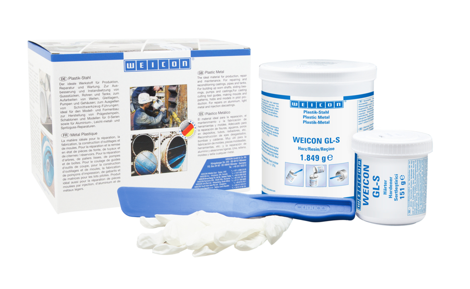 WEICON GL-S | minerálne plnený systém epoxidovej živice na ochranu proti opotrebovaniu, pomalé vytvrdzovanie WEICON GL-S | minerálne plnený systém epoxidovej živice na ochranu proti opotrebovaniu, pomalé vytvrdzovanie