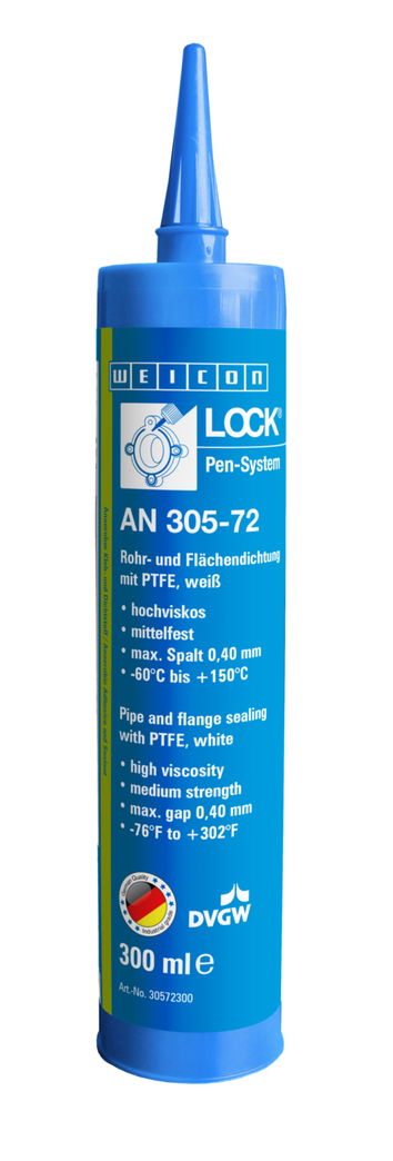 WEICONLOCK® AN 305-72 tesnenie rúrkových závitov a plošné tesnenie | s PTFE, stredná pevnosť, so schválením pre pitnú vodu WEICONLOCK® AN 305-72 tesnenie rúrkových závitov a plošné tesnenie | s PTFE, stredná pevnosť, so schválením pre pitnú vodu