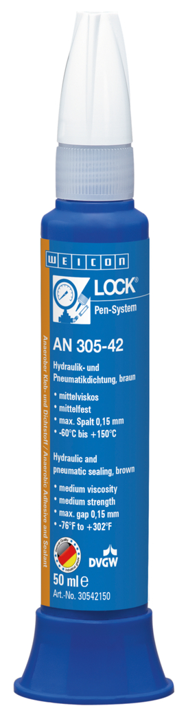 WEICONLOCK® AN 305-42 tesnenie hydraulických a pneumatických systémov | stredná pevnosť, so schválením DVGW WEICONLOCK® AN 305-42 tesnenie hydraulických a pneumatických systémov | stredná pevnosť, so schválením DVGW