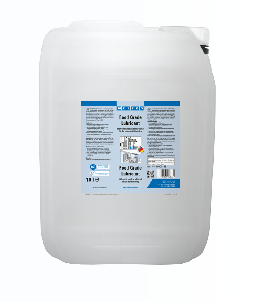 Food Grade Lubricant | mazací a ošetrujúci olej pre potravinársky sektor NSF H1
