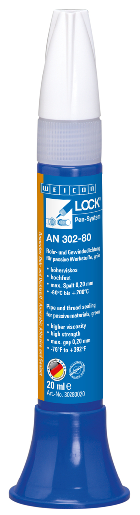 WEICONLOCK® AN 302-80 tesnenie na rúrkové závity a plošné spoje  | pre pasívne materiály, vysoká pevnosť