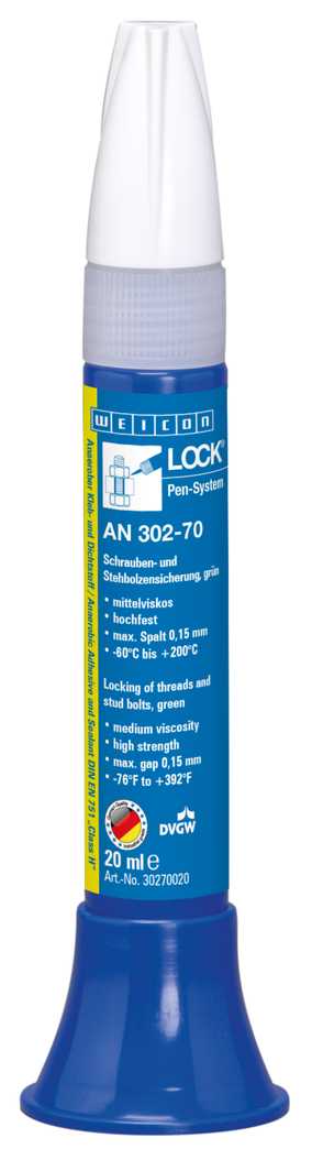 WEICONLOCK® AN 302-70 zaistenie skrutiek a čapov | vysoká pevnosť, stredná viskozita, schválenie na pitnú vodu