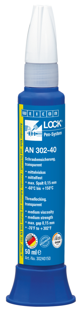 WEICONLOCK® AN 302-40 zaistenie skrutiek | stredná pevnosť, so schválením DVGW