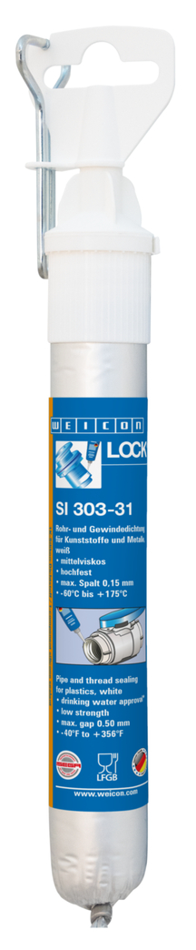 WEICONLOCK® SI 303-31 tesnenie na rúrkové závity a plošné spoje  | nízka pevnosť, vysoká viskozita, certifikát ISEGA