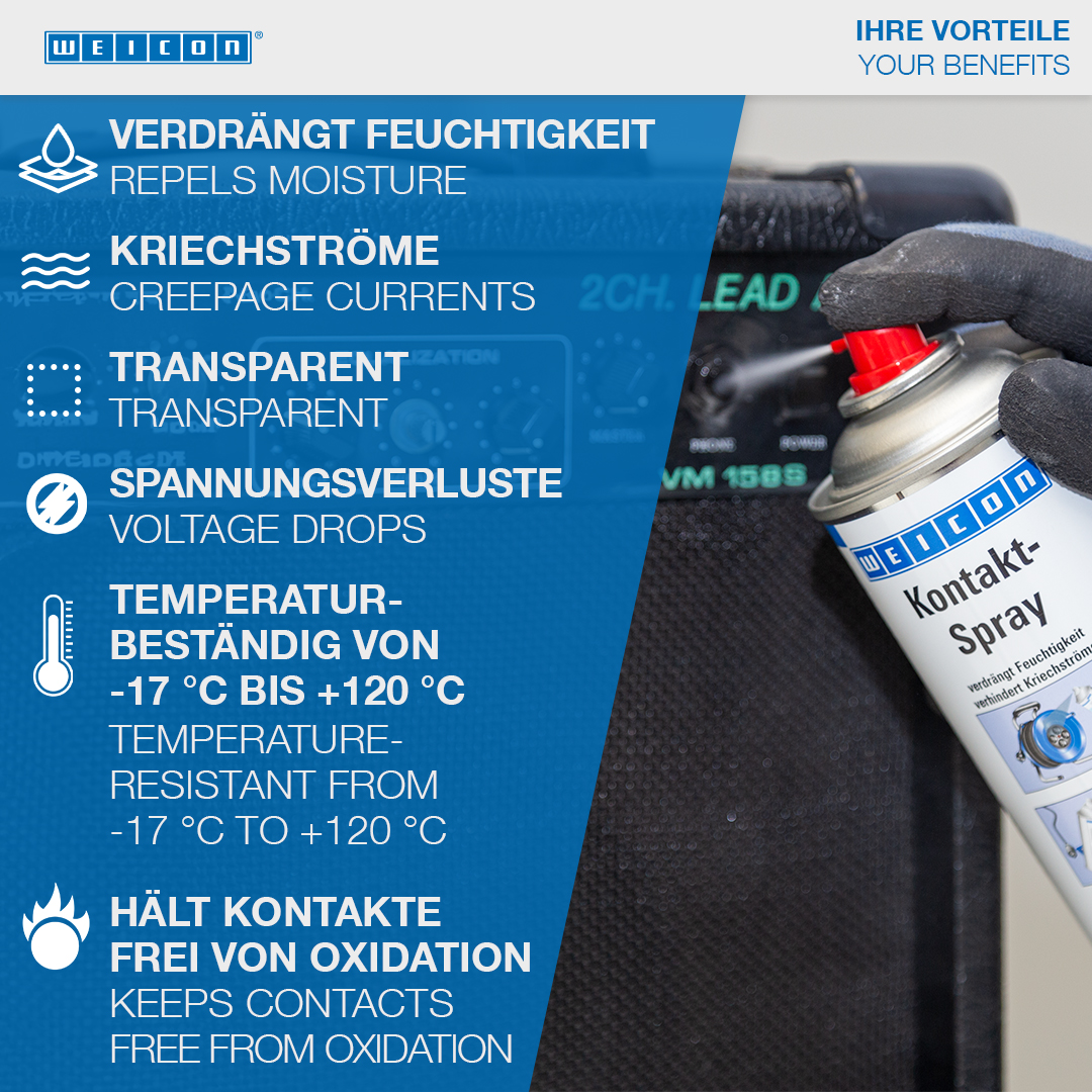 Kontakt-sprej | ošetrenie a ochrana elektrických kontaktov