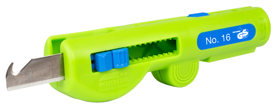 Quadro-Entmanteler No. 16 Green Line | udržateľný odizolovací nástroj I multifunkčný odizolovací nástroj, pracovný rozsah odizolovania 0,5 - 6,0 mm² I odizolovanie 8 - 13 mm Ø Quadro-Entmanteler No. 16 Green Line | udržateľný odizolovací nástroj I multifunkčný odizolovací nástroj, pracovný rozsah odizolovania 0,5 - 6,0 mm² I odizolovanie 8 - 13 mm Ø