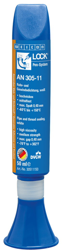 WEICONLOCK® AN 305-11 tesnenie na rúrkové závity a plošné spoje  | stredná pevnosť, so schválením na pitnú vodu