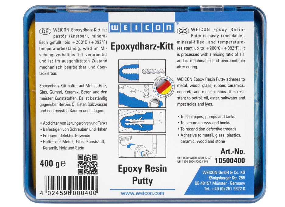 Epoxidová živica-tmel | miesiteľná univerzálna opravná hmota