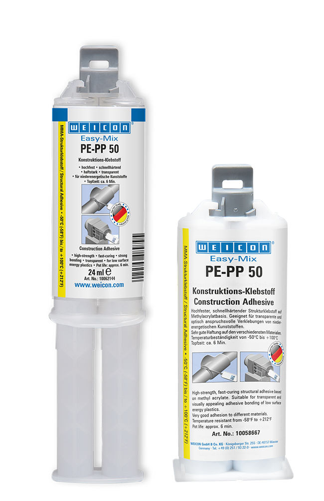 Easy-Mix PE-PP 50 | lepidlo na plasty, na báze metylakrylátu pre špeciálne plasty