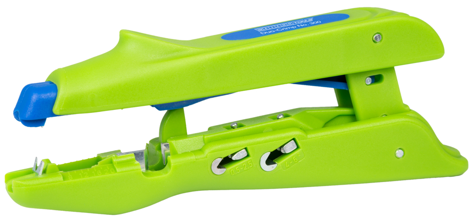 Duo-Crimp No. 300 Green Line | Odizolovacie náradie je vyrobené až z 97 % z obnoviteľných surovín, na odizolovanie a krimpovanie, pracovný rozsah 0,5 mm² - 6,0 mm²