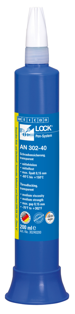 WEICONLOCK® AN 302-40 zaistenie skrutiek | stredná pevnosť, so schválením DVGW