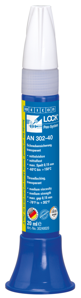 WEICONLOCK® AN 302-40 zaistenie skrutiek | stredná pevnosť, so schválením DVGW