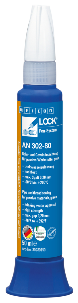 WEICONLOCK® AN 302-80 tesnenie na rúrkové závity a plošné spoje  | pre pasívne materiály, vysoká pevnosť