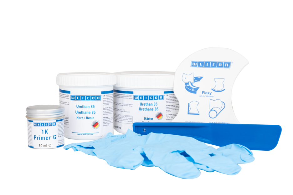 Súprava na opravu pásu | polyuretanová opravná a náterová hmota na opravu povrchov z gumy, pracovný balík