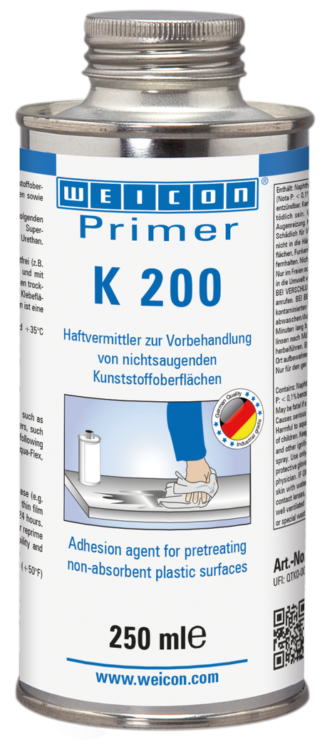 WEICON Primer K 200 | Primer pre zlepšenie priľnavosti na nesavé plastové povrchy WEICON Primer K 200 | Primer pre zlepšenie priľnavosti na nesavé plastové povrchy